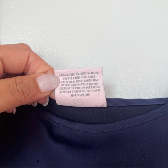 Cabernet Womens Navy Polyester Slip Dress Long Sleepwear Sleeveless Chemise S - Picture 5 of 9